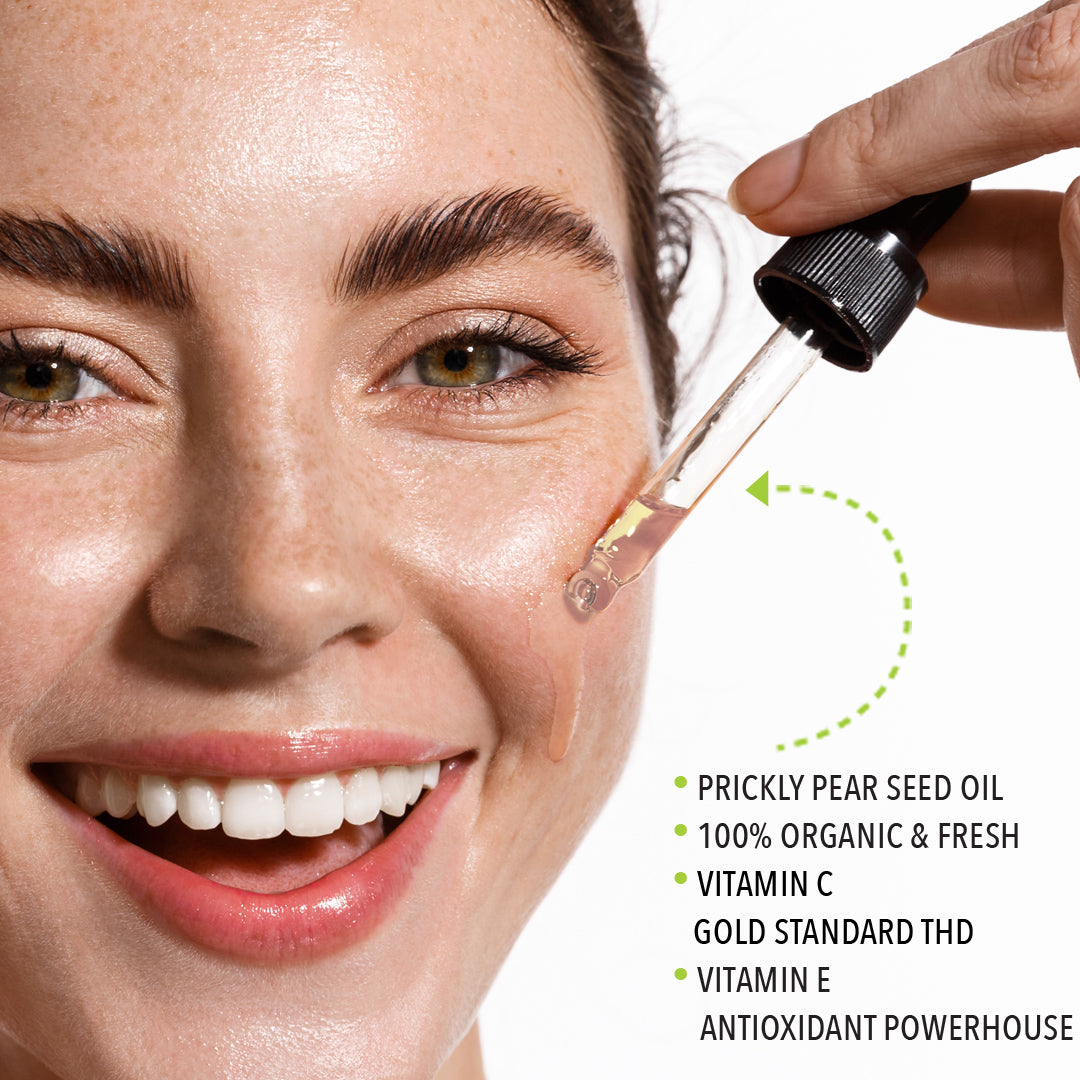 Prickly Pear Vitamin C Face Oil | Freshly Made | Vitamin C THD Supercharged | Organic