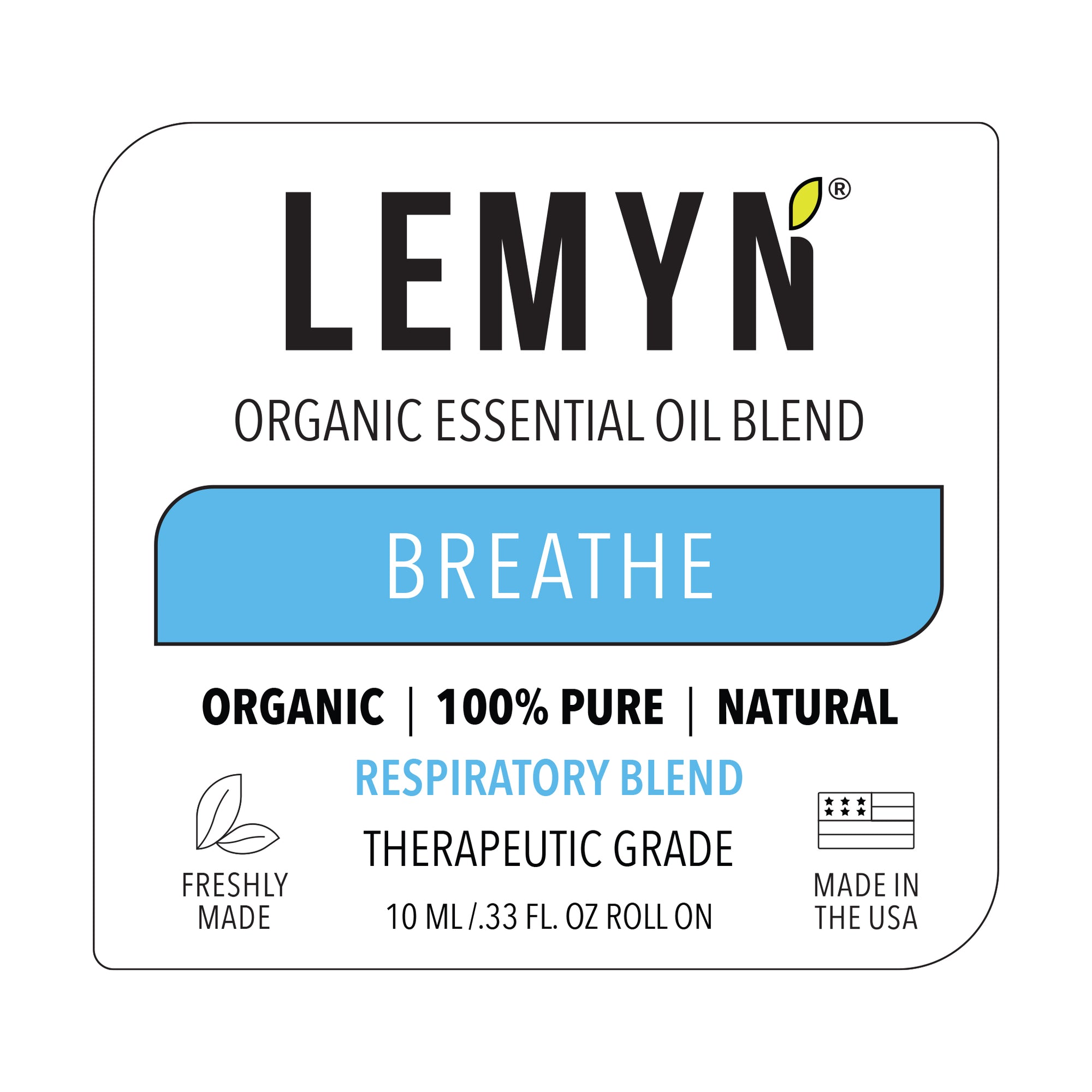 Breathe - Organic Essential Blend Oil Roll-On for Easy Breathe
