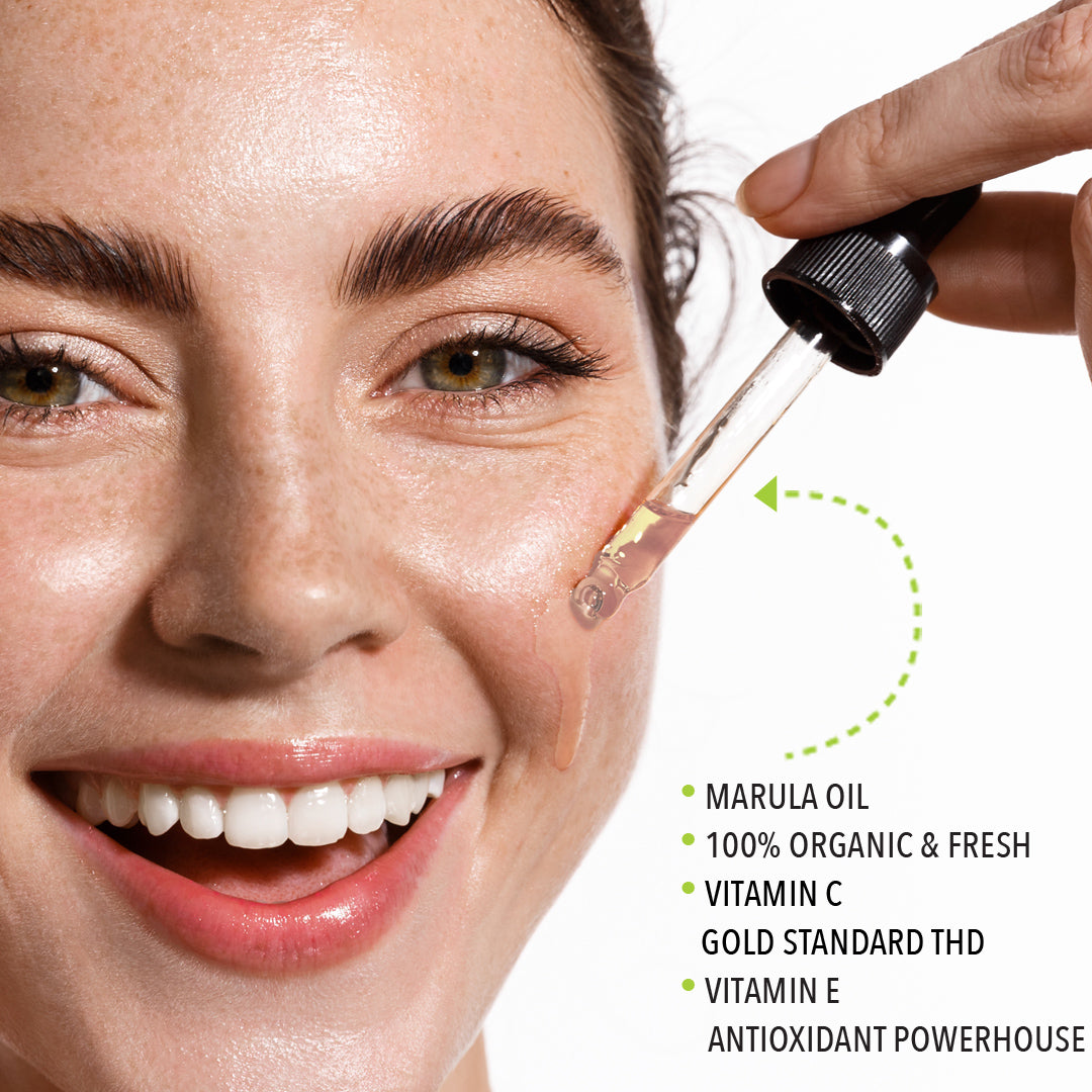 Marula Face Oil | Vitamin C &amp; E Supercharged | Freshly Made | Organic